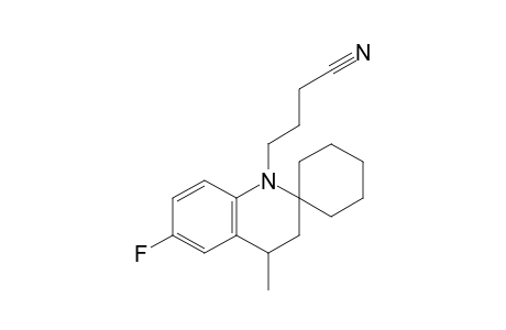 6-Fluoro-N-(.gamma.-cyanopropyl)-3,4-dihydro-4-methylspiro[quinoline-2,1'-cyclohexane]