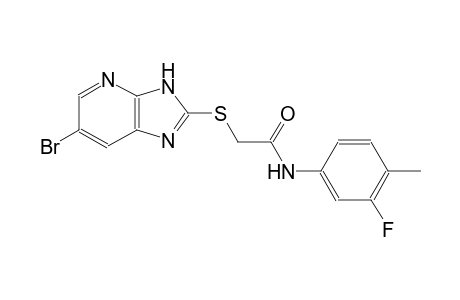 2-[(6-bromo-3H-imidazo[4,5-b]pyridin-2-yl)sulfanyl]-N-(3-fluoro-4-methylphenyl)acetamide
