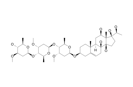 SARCOSTIN_3-O-BETA-OLEANDROPYRANOSYL-(1->4)-BETA-CYMAROPYRANOSYL-(1->4)-BETA-CYMAROPYRANOSIDE
