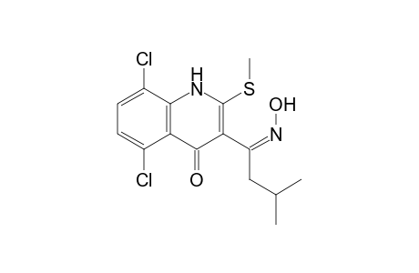 5,8-Dichloro-3-(1-hydroxyimino-3-methylbutyl)-2-methylsulfanyl-1H-quinolin-4-one