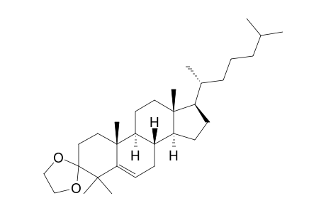 (8'S,9'S,10'R,13'R,14'S,17'R)-17'-[(1R)-1,5-dimethylhexyl]-4',4',10',13'-tetramethyl-spiro[1,3-dioxolane-2,3'-2,7,8,9,11,12,14,15,16,17-decahydro-1H-cyclopenta[a]phenanthrene]