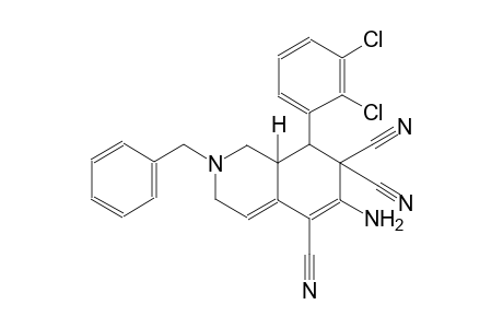 5,7,7(1H)-isoquinolinetricarbonitrile, 6-amino-8-(2,3-dichlorophenyl)-2,3,8,8a-tetrahydro-2-(phenylmethyl)-, (8S,8aR)-
