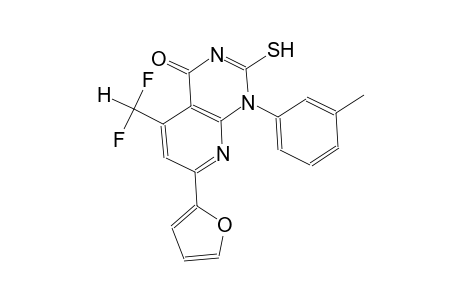 pyrido[2,3-d]pyrimidin-4(1H)-one, 5-(difluoromethyl)-7-(2-furanyl)-2-mercapto-1-(3-methylphenyl)-