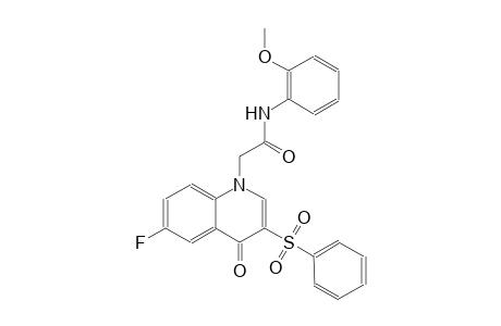 1-quinolineacetamide, 6-fluoro-1,4-dihydro-N-(2-methoxyphenyl)-4-oxo-3-(phenylsulfonyl)-