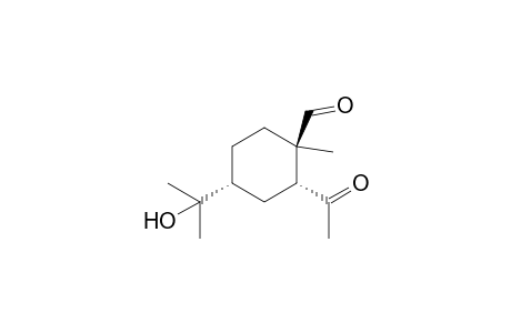 2-cis-Acetyl-1-formyl-cis-p-menth-8-ol