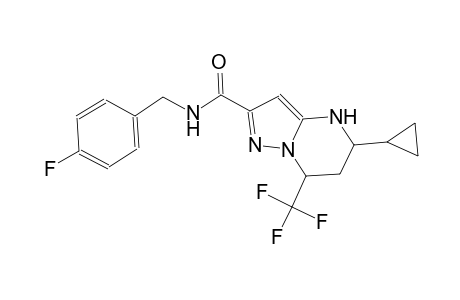 5-cyclopropyl-N-(4-fluorobenzyl)-7-(trifluoromethyl)-4,5,6,7-tetrahydropyrazolo[1,5-a]pyrimidine-2-carboxamide