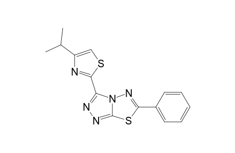 3-(4-Isopropylthiazol-2-yl)-6-phenyl-[1,2,4]triazolo[3,4-b]-[1,3,4]thiadiazole