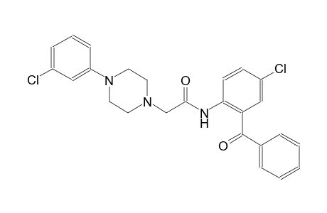 N-(2-benzoyl-4-chlorophenyl)-2-[4-(3-chlorophenyl)-1-piperazinyl]acetamide