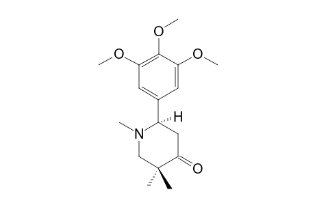 1,5,5-TRIMETHYL-2-(3,4,5-TRIMETHOXYPHENYL)-4-PIPERIDONE