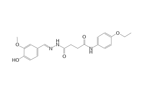 N-(4-ethoxyphenyl)-4-[(2E)-2-(4-hydroxy-3-methoxybenzylidene)hydrazino]-4-oxobutanamide