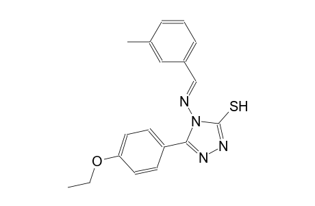 5-(4-ethoxyphenyl)-4-{[(E)-(3-methylphenyl)methylidene]amino}-4H-1,2,4-triazol-3-yl hydrosulfide
