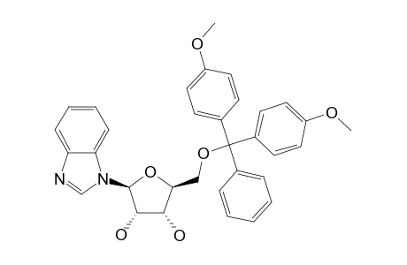 1'-DEOXY-5'-O-(4,4'-DIMETHOXYTRITYL)-1'-(BENZIMIDAZOL-1-YL)-BETA-D-RIBOFURANOSE
