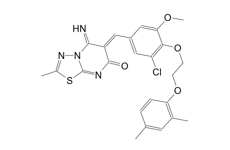 7H-[1,3,4]thiadiazolo[3,2-a]pyrimidin-7-one, 6-[[3-chloro-4-[2-(2,4-dimethylphenoxy)ethoxy]-5-methoxyphenyl]methylene]-5,6-dihydro-5-imino-2-methyl-, (6Z)-