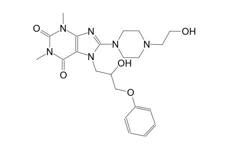 8-[4-(2-hydroxyethyl)-1-piperazinyl]-7-(2-hydroxy-3-phenoxypropyl)-1,3-dimethyl-3,7-dihydro-1H-purine-2,6-dione