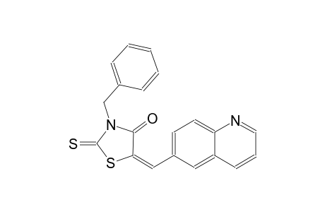 4-thiazolidinone, 3-(phenylmethyl)-5-(6-quinolinylmethylene)-2-thioxo-, (5E)-