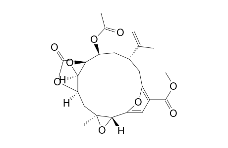 11,16,18,19-Tetraoxapentacyclo[12.2.2.16,9.01,15.010,12]nonadeca-6,8-diene-7-carboxylic acid, 2-(acetyloxy)-12-methyl-4-(1-methylethenyl)-17-oxo-, methyl ester, [1S-(1R*,2R*,4R*,10S*,12R*,14S*,15S*)]-