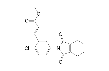 2-Propenoic acid, 3-[2-chloro-5-(1,3,4,5,6,7-hexahydro-1,3-dioxo-2H-isoindol-2-yl)phenyl]-, methyl ester