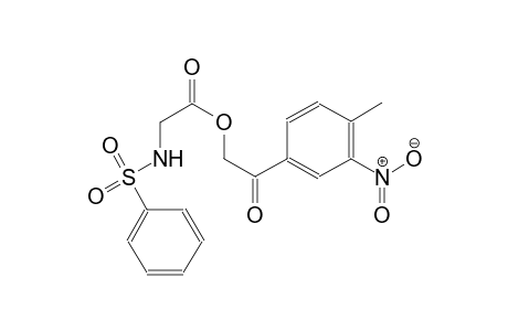 2-(4-methyl-3-nitrophenyl)-2-oxoethyl [(phenylsulfonyl)amino]acetate