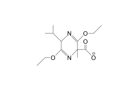 (3S,6S)-2,5-Diethoxy-6-isopropyl-3-methyl-3,6-dihydro-pyrazine-3-carboxylic acid, anion