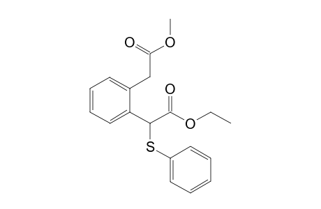 Ethyl 2-[(o-methoxycarbonylmethyl)phenyl]-2-(phenylthio)acetate