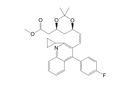 Methyl (Z)-7-[2-Cyclopropyl-4-(4-fluorophenyl)quinolin-3-yl]-3,5-syn-Isopropylidenedioxy-6-heptenoate