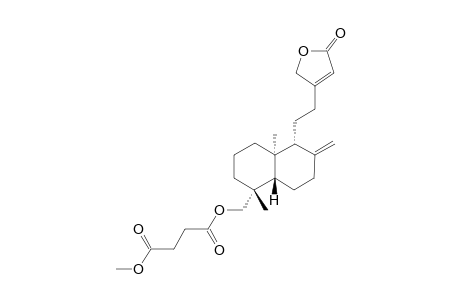 succinic acid [(1R,4aS,5R,8aS)-5-[2-(5-keto-2H-furan-3-yl)ethyl]-1,4a-dimethyl-6-methylene-decalin-1-yl]methyl ester methyl ester