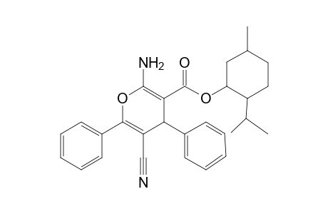 2-Amino-5-cyano-3-[(-)-(1'R,2'S,5'R)-methyloxycarbonyl]-4,6-diphenyl-4H-pyran