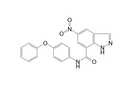 1H-Indazole-7-carboxamide, 5-nitro-N-(4-phenoxyphenyl)-