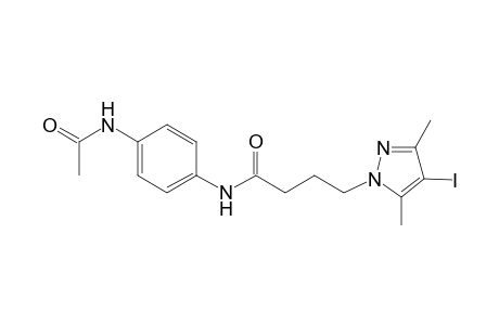 1H-Pyrazole-1-butanamide, N-[4-(acetylamino)phenyl]-4-iodo-3,5-dimethyl-