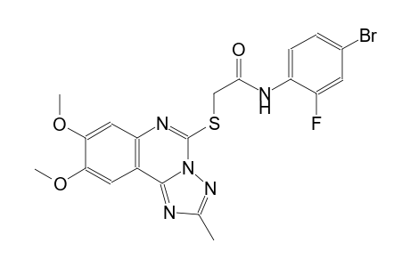 N-(4-bromo-2-fluorophenyl)-2-[(8,9-dimethoxy-2-methyl[1,2,4]triazolo[1,5-c]quinazolin-5-yl)sulfanyl]acetamide