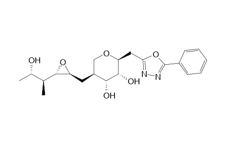 (2S,3R,4R,5S)-5-[[(2S,3S)-3-[(1S,2S)-2-hydroxy-1-methyl-propyl]oxiran-2-yl]methyl]-2-[(5-phenyl-1,3,4-oxadiazol-2-yl)methyl]tetrahydropyran-3,4-diol