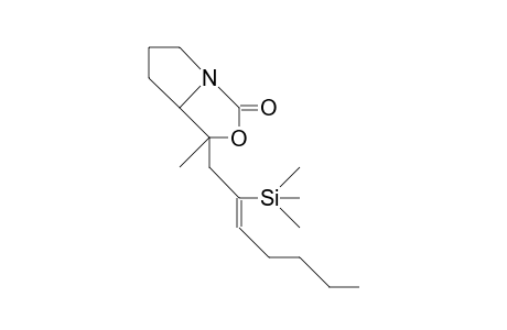 (1R,7AS)-tetrahydro-1-methyl-1-(2-trimethylsilyl-2(Z)-heptenyl)-1H,3H-pyrrolo(1,2-C)oxazol-3-one