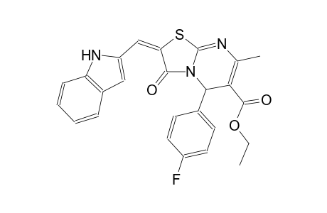 (2E)-5-(4-fluorophenyl)-2-(1H-indol-2-ylmethylene)-3-keto-7-methyl-5H-thiazolo[3,2-a]pyrimidine-6-carboxylic acid ethyl ester