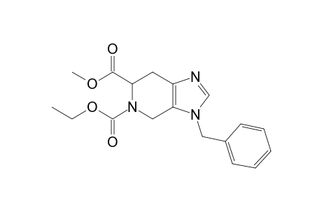 3-(Phenylmethyl)-6,7-dihydro-4H-imidazo[4,5-c]pyridine-5,6-dicarboxylic acid O5-ethyl ester O6-methyl ester