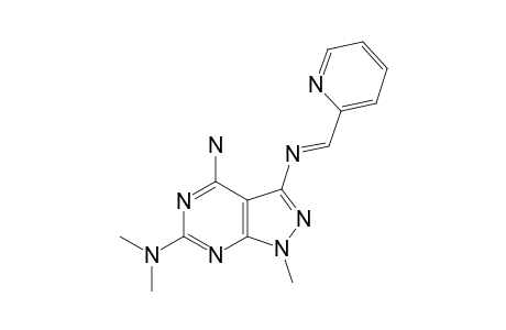 4-AMINO-6-DIMETHYLAMINO-3-(2-PYRIDYL)-AZOMETHINO-1-METHYLPYRAZOLO-[3,4-D]-PYRIMIDINE