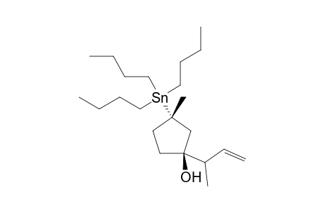 (1S*,3S*)-3-Methyl-1-(methylallyl)-3-(tributylstannyl)-cyclopentan-1-ol