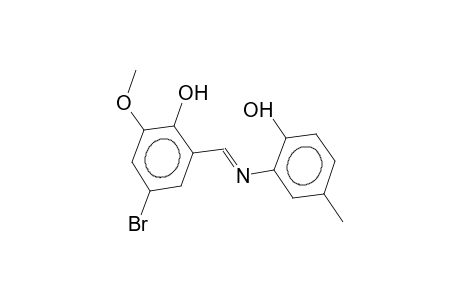 4-bromo-2-{(E)-[(2-hydroxy-5-methylphenyl)imino]methyl}-6-methoxyphenol