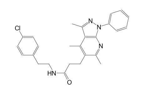 1H-pyrazolo[3,4-b]pyridine-5-propanamide, N-[2-(4-chlorophenyl)ethyl]-3,4,6-trimethyl-1-phenyl-