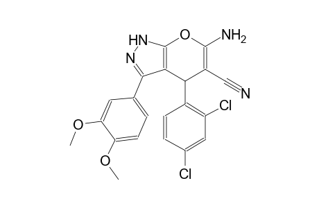 6-amino-4-(2,4-dichlorophenyl)-3-(3,4-dimethoxyphenyl)-1,4-dihydropyrano[2,3-c]pyrazole-5-carbonitrile