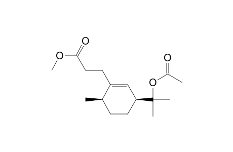 1-Cyclohexene-1-propanoic acid, 3-[1-(acetyloxy)-1-methylethyl]-6-methyl-, methyl ester, (3S-cis)-