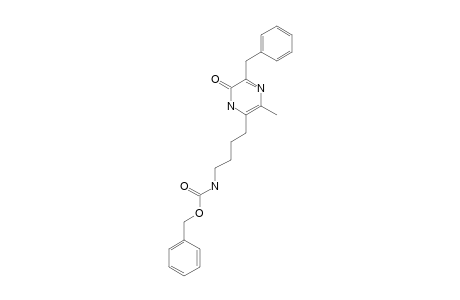3-BENZYL-6-(4-BENZYLOXYCARBONYLAMINOBUTYL)-5-METHYL-2(1H)-PYRAZINONE