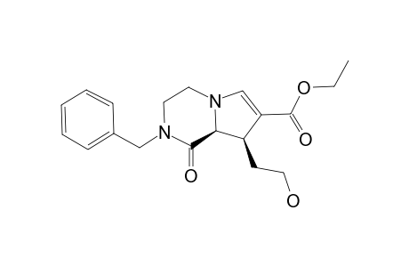 2-Benzyl-7-ethoxycarbonyl-8-(2-hydroxyethyl)-1,2,3,4,8,8a-hexahydropyrrolo[1,2-a]pyrazin-1-one