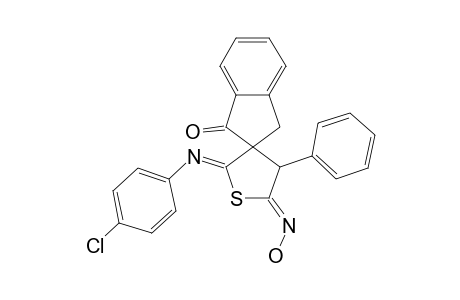 2'-(4-CHLOROPHENYLIMINO)-5'-HYDROXYIMINO-4'-PHENYL-1-OXO-2',3',4',5'-TETRAHYDROSPIRO-[INDANE-2,3'-THIOPHENE]
