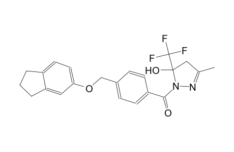 1-{4-[(2,3-dihydro-1H-inden-5-yloxy)methyl]benzoyl}-3-methyl-5-(trifluoromethyl)-4,5-dihydro-1H-pyrazol-5-ol