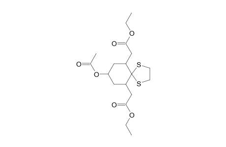 1,4-Dithiaspiro[4.5]decane-6,10-diacetic acid, 8-acetoxy-, diethyl ester