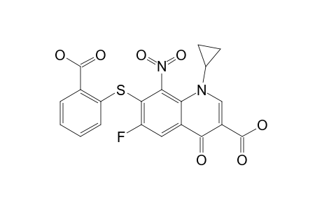 7-[(2-CARBOXYPHENYL)-THIO]-1-CYCLOPROPYL-6-FLUORO-8-NITRO-4-OXO-1,4-DIHYDROQUINOLINE-3-CARBOXYLIC-ACID