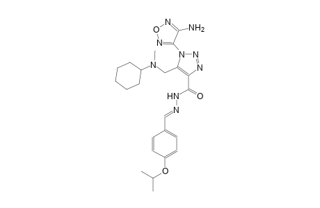 1-(4-amino-1,2,5-oxadiazol-3-yl)-5-{[cyclohexyl(methyl)amino]methyl}-N'-[(E)-(4-isopropoxyphenyl)methylidene]-1H-1,2,3-triazole-4-carbohydrazide