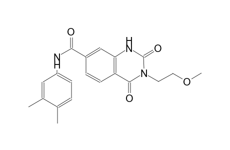N-(3,4-dimethylphenyl)-3-(2-methoxyethyl)-2,4-dioxo-1,2,3,4-tetrahydro-7-quinazolinecarboxamide
