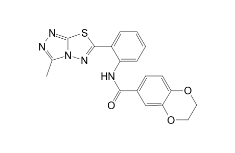 1,4-Benzodioxin-6-carboxamide, 2,3-dihydro-N-[2-(3-methyl[1,2,4]triazolo[3,4-b][1,3,4]thiadiazol-6-yl)phenyl]-