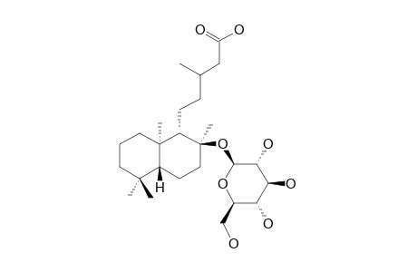 8-O-BETA-D-GLUCOPYRANOSYL-ENT-8-BETA-HYDROXYLABDAN-15-OIC-ACID